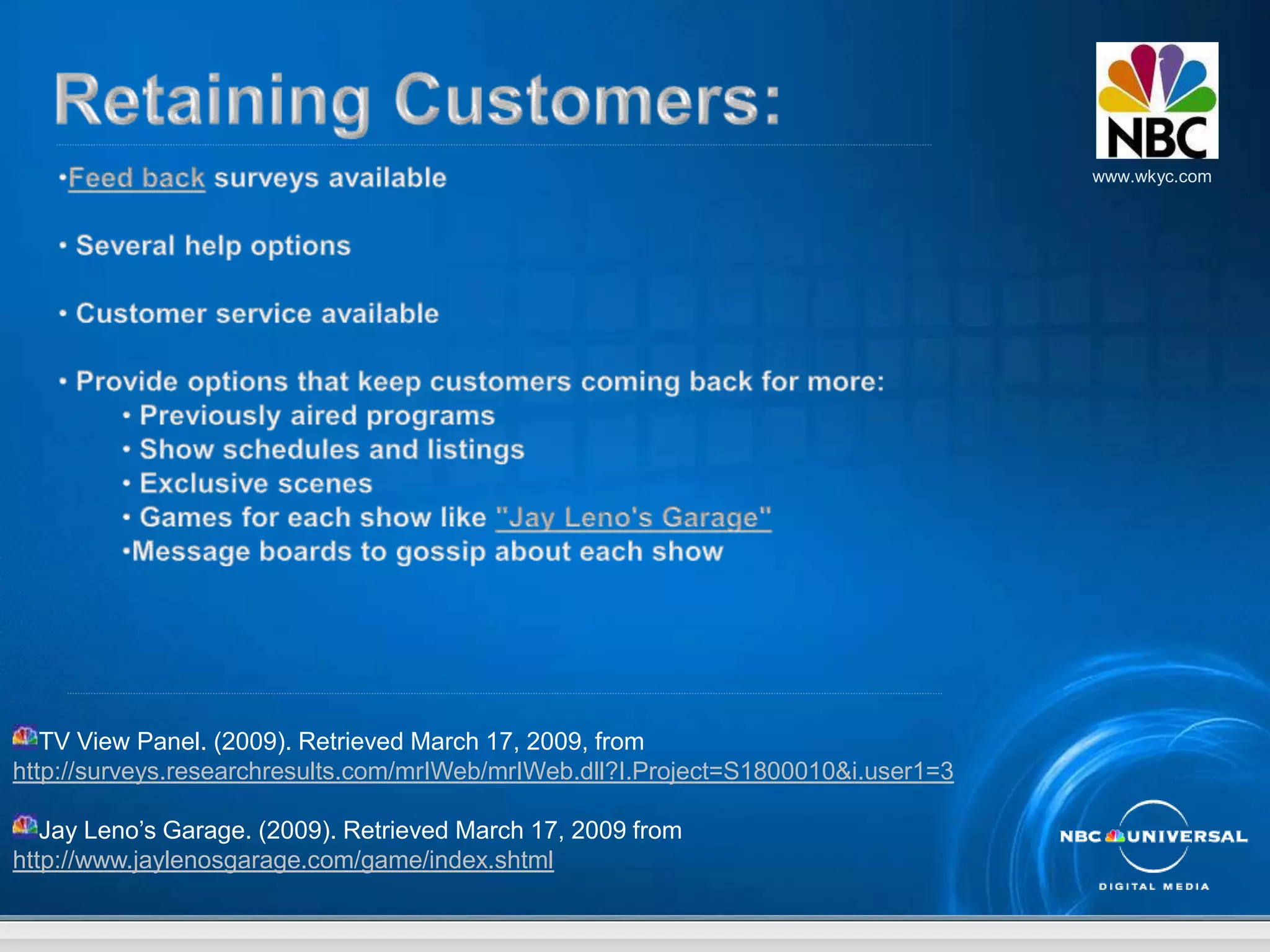 Creates NBC Universal