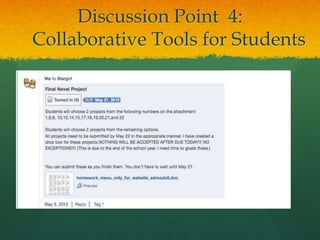 Discussion Point 4:
Collaborative Tools for Students
 