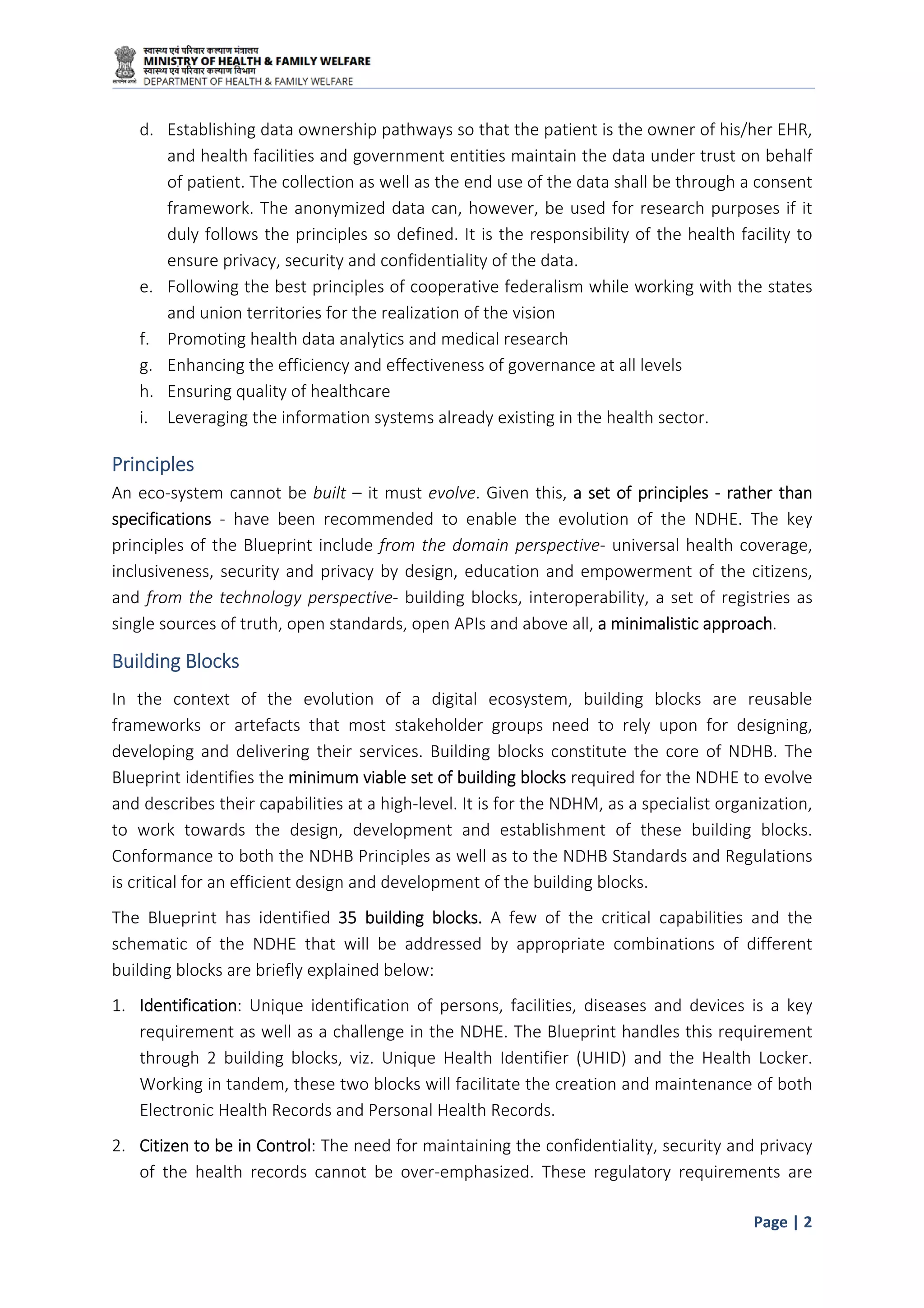National Digital Health Blueprint India | PDF