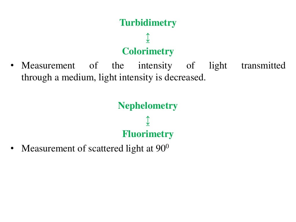 Nephelometry and Turbidimetry