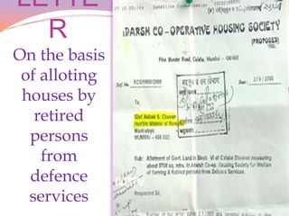 LETTE
  R
On the basis
 of alloting
 houses by
   retired
  persons
    from
  defence
  services
 