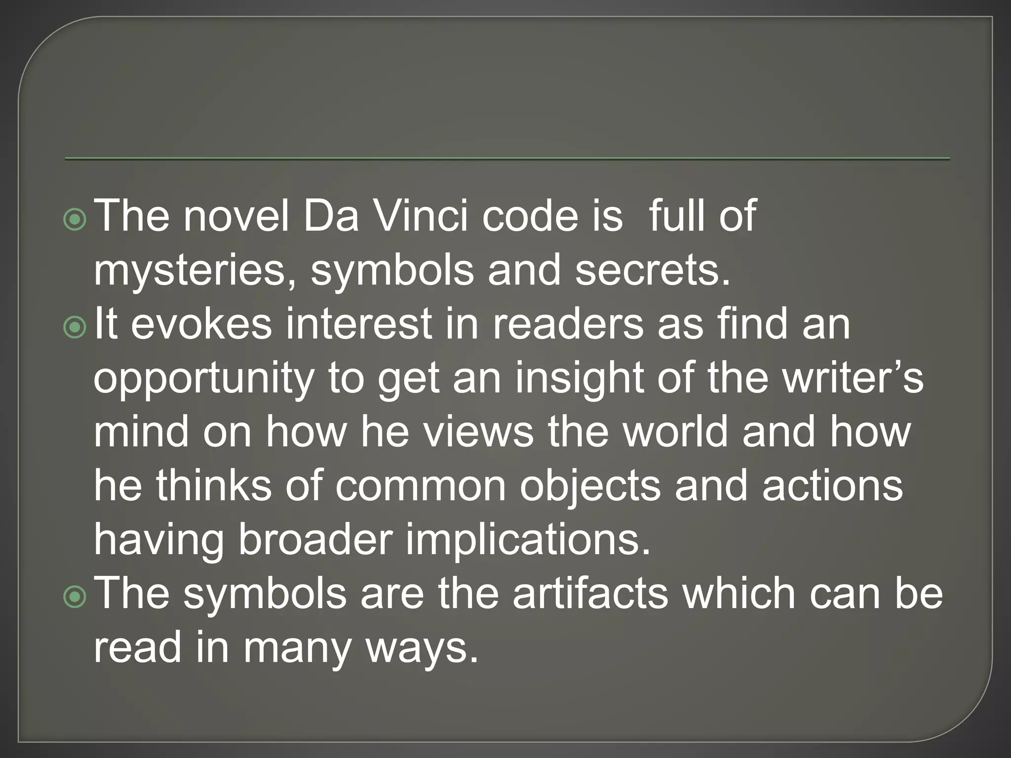 Symbols in Da Vinci Code | PPT