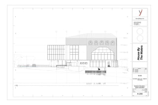 01-Level 1 POCHE
-0' - 2 19/32"
02-Level 2 POCHE
11' - 0"
03-Level 3 POCHE
22' - 0"
4-Level 4 POCHE
33' - 0"
05-Roof
44' - 0"
Basement
-9' - 0"
123456
0-2-Level negative 2
-25' - 0"
www.yjDesign.com
Scale
Project number
Date
Drawn by
Checked by
Consultant : HGD Structural.INC
Address : 520 West Bay Street
Address : Savannah, GA 31401
Phone :912 394 3043
Fax : 912 394 7865
e-mail : hgd@structure.com
HW#2B House By the Water 10/06/2015
Final House By the Water
HW#5 House By the Water
HW#4 House By the Water
HW#3 House By the Water
HouseBy
TheWaters
1 : 72
11/19/20151:58:06AM
A 200
Exterior Elevation -
North Elevation
HW#2B
ELDS225 -Ng Yi Jie - Fall2015-
Prof Wacta
SCAD
06 October, 2015
Author
Checker
No. Description Date
1 2 3 4 5 6
D
E
C
B
A
1 2 3 4 5 6
D
E
C
B
A
1 2 3 4 5 6
1 : 72
1
North
 