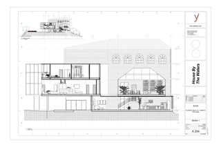 01-Level 1 POCHE
-0' - 2 19/32"
02-Level 2 POCHE
11' - 0"
03-Level 3 POCHE
22' - 0"
4-Level 4 POCHE
33' - 0"
05-Roof
44' - 0"
123456
01-Level 1 POCHE
-0' - 2 19/32"
02-Level 2 POCHE
11' - 0"
03-Level 3 POCHE
22' - 0"
4-Level 4 POCHE
33' - 0"
05-Roof
44' - 0"
Basement
-9' - 0"
123456
www.yjDesign.com
Scale
Project number
Date
Drawn by
Checked by
Consultant : HGD Structural.INC
Address : 520 West Bay Street
Address : Savannah, GA 31401
Phone :912 394 3043
Fax : 912 394 7865
e-mail : hgd@structure.com
HW#2B House By the Water 10/06/2015
Final House By the Water
HW#5 House By the Water
HW#4 House By the Water
HW#3 House By the Water
HouseBy
TheWaters
As indicated
11/19/20151:59:10AM
A 204
Section 1
HW#2B
ELDS225 -Ng Yi Jie - Fall2015-
Prof Wacta
SCAD
06 October, 2015
Author
Checker
No. Description Date
1 2 3 4 5 6
D
E
C
B
A
1 2 3 4 5 6
D
E
C
B
A
1 2 3 4 5 6
1/4" = 1'-0"
1
Section 1
1" = 20'-0"
2
Section 1 Small
 