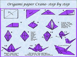 Origami paper Crane- step by step

14

 