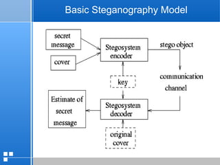 page 2912/10/07 Presentation
Basic Steganography Model
 