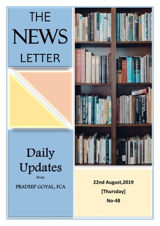 THE
NEWS
LETTER
22nd August,2019
[Thursday]
No-48
 