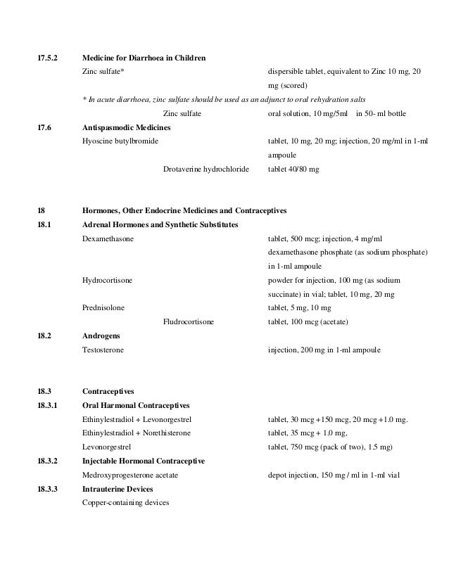National List of Essential Medicines 2016