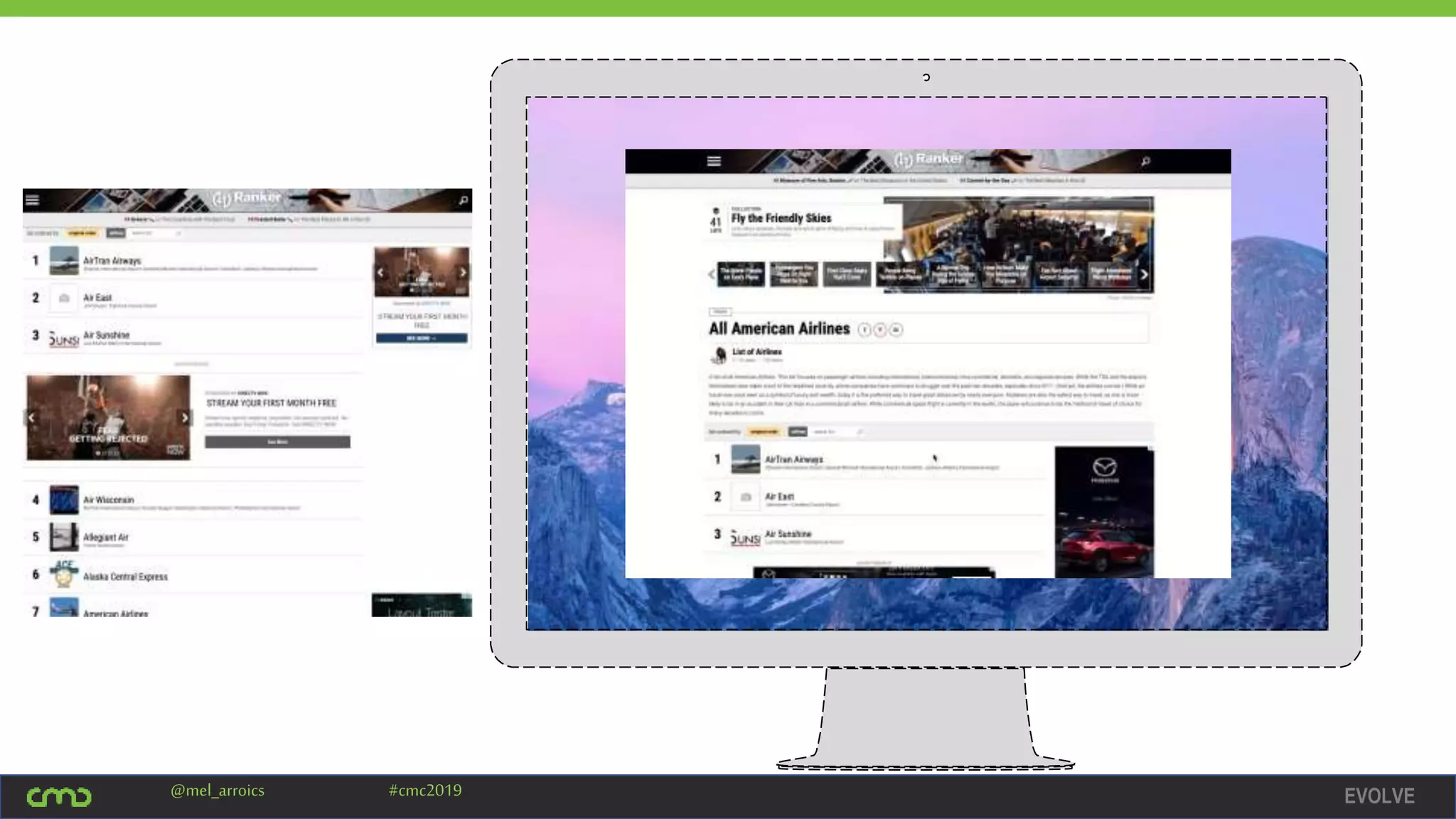 EVOLVE@mel_arroics #cmc2019
 