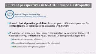 Current perspectives in NSAID-Induced Gastropathy
Several clinical practice guidelines have proposed different approaches...