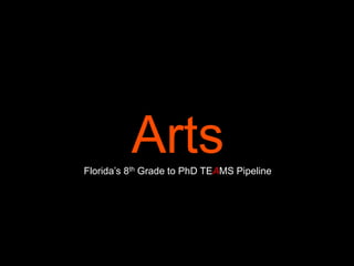ArtsFlorida’s 8th Grade to PhD TEAMS Pipeline
 