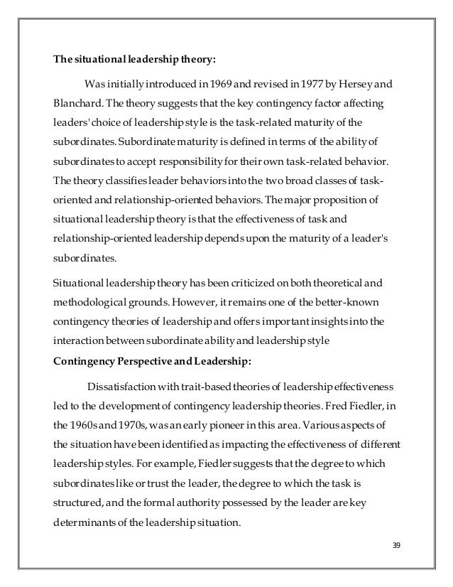 leadership theories essay