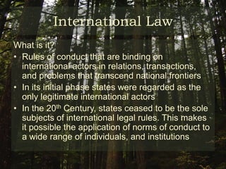 The AmazonThe Amazônia Legal:In 2004, it was 60% covered with forest (Original area was 74%)27,5 billion dollars or 6.1% of Brazil’s GDP (2002)Land distribution:24% Private33 % Indigenous reserves10 % Special Areas (Military, Protected Ecosystems)33 % Disputed Lands or Lands with no ownership