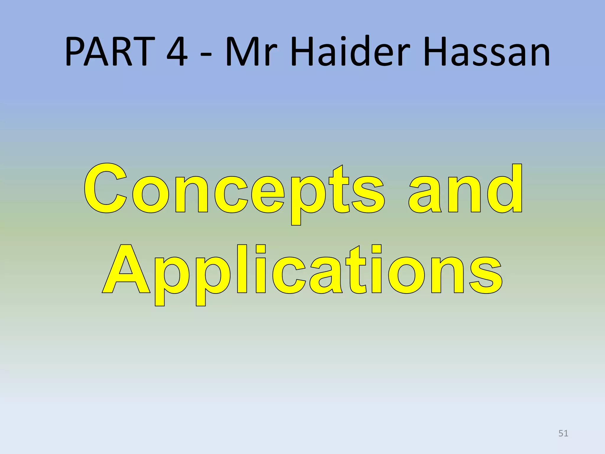 PART 4 - Mr Haider Hassan
51
 