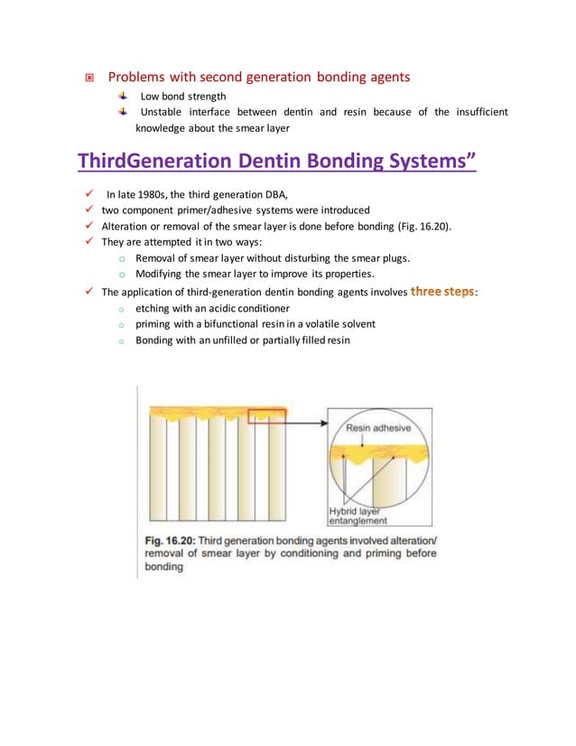 Bonding to Enamel and Dentin Bonding to Enamel and Dentin