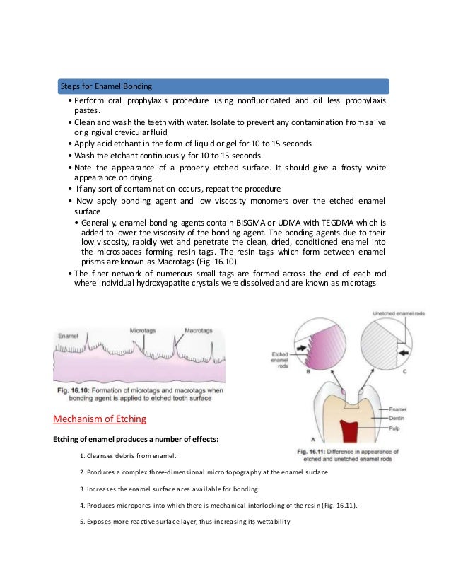 Bonding to Enamel and Dentin Bonding to Enamel and Dentin