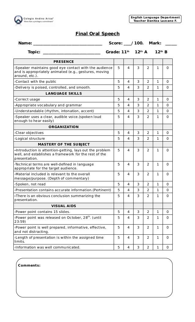5 point rubric scale picture