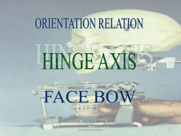 Orientation relation with facebow and hinge axis and abvance in facebow ...
