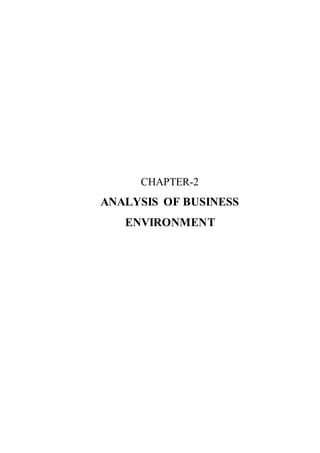 4
CHAPTER-2
ANALYSIS OF BUSINESS
ENVIRONMENT
 