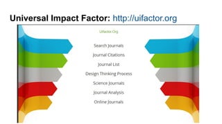 Universal Impact Factor: http://uifactor.org
 