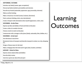 Learning
                      Outcomes




Friday, March 9, 12
 