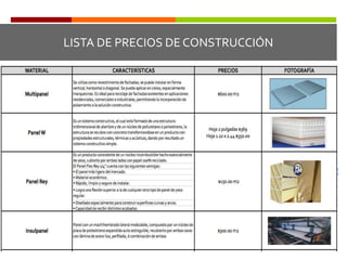 LISTA DE PRODUCTOS DE METECNO