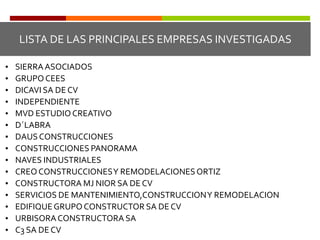 ANÁLISIS DE LA COMPETENCIA POTENCIALDISTRIBUIDORES METECNO EN MÉXICOZONA PACÍFICO
