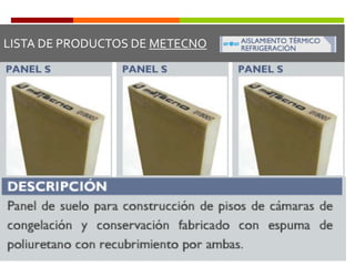 Paneles de lana mineral con caras en lámina de acero galvanizada prepintada perforada.