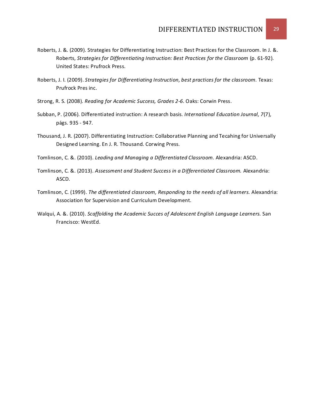 Thesis differentiated instruction picture