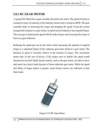 Project Report on Hand gesture controlled robot part 2 | PDF