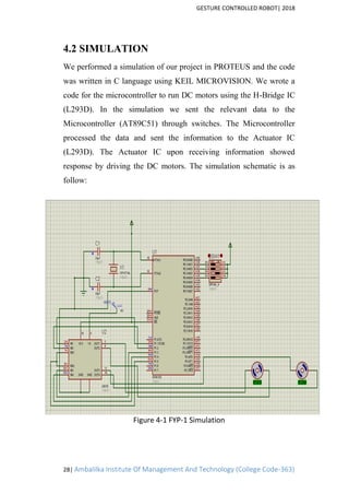 Project Report on Hand gesture controlled robot part 2 | PDF