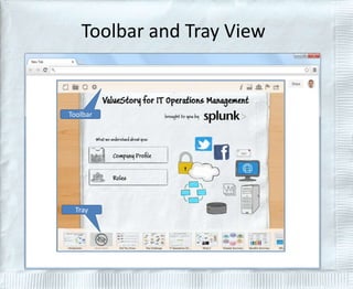 Toolbar and Tray View 
Toolbar 
Tray 
 