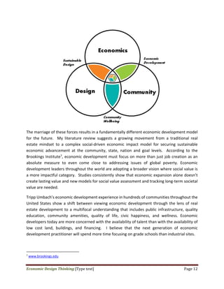 Good Economic Design Example Economic Design Thinking | PDF