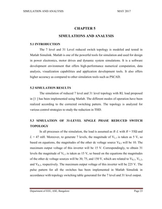 COMPARATIVE ANALYSIS OF SWITCHING STRATEGIES FOR HARMONIC MINIMIZATION ...