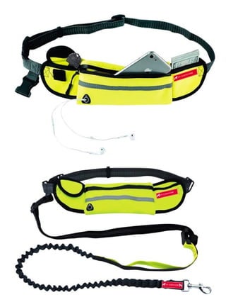 K9 CARNIVORE - Bungee Stretch RUNNERS Dog Leash with Bag (Reflective)