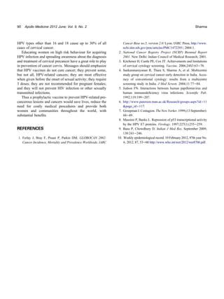 HPV Vaccine: A Breakthrough In Prevention of Cervical Cancer | PDF