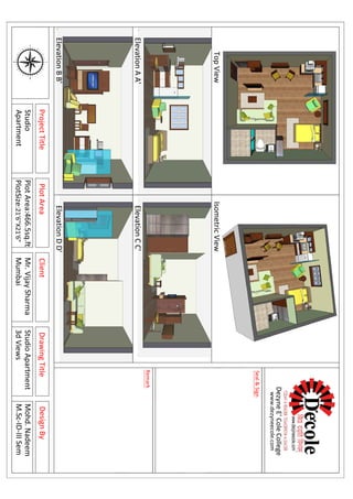 90
120
150
180
210
240
270
300
330
0
30
60
EW
N
S
80
70
50
4O
20
10350
320
310
290
280
260
250
230
220
200
190170
160
140
130
110
100
340
PlotAreaClientDesignBy
PlotArea:466.5sq.ft
DezyneE'ColeCollege
www.dezyneecole.com
Seal&Sign
Remark
ProjectTitle
Studio
Apartment
DrawingTitle
StudioApartment
3dViewsPlotSize:21'6"X21'6"
Mohd.Nadeem
M.Sc-ID-IIISem
Mr.VijaySharma
Mumbai
TopView
ElevationAA'ElevationCC'
ElevationBB'ElevationDD'
IsometricView
 