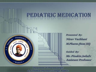 Presented By:
                                    Nirav Vachhani
                                    M.Pharm (Sem III)

                                    Guided By:
                                    Mr. Pinakin Jadadv
                                    Assistant Professor

       Deparment of Pharmacology,
S. J. Thakkar Pharmacy Collrge, Rajkot.
 