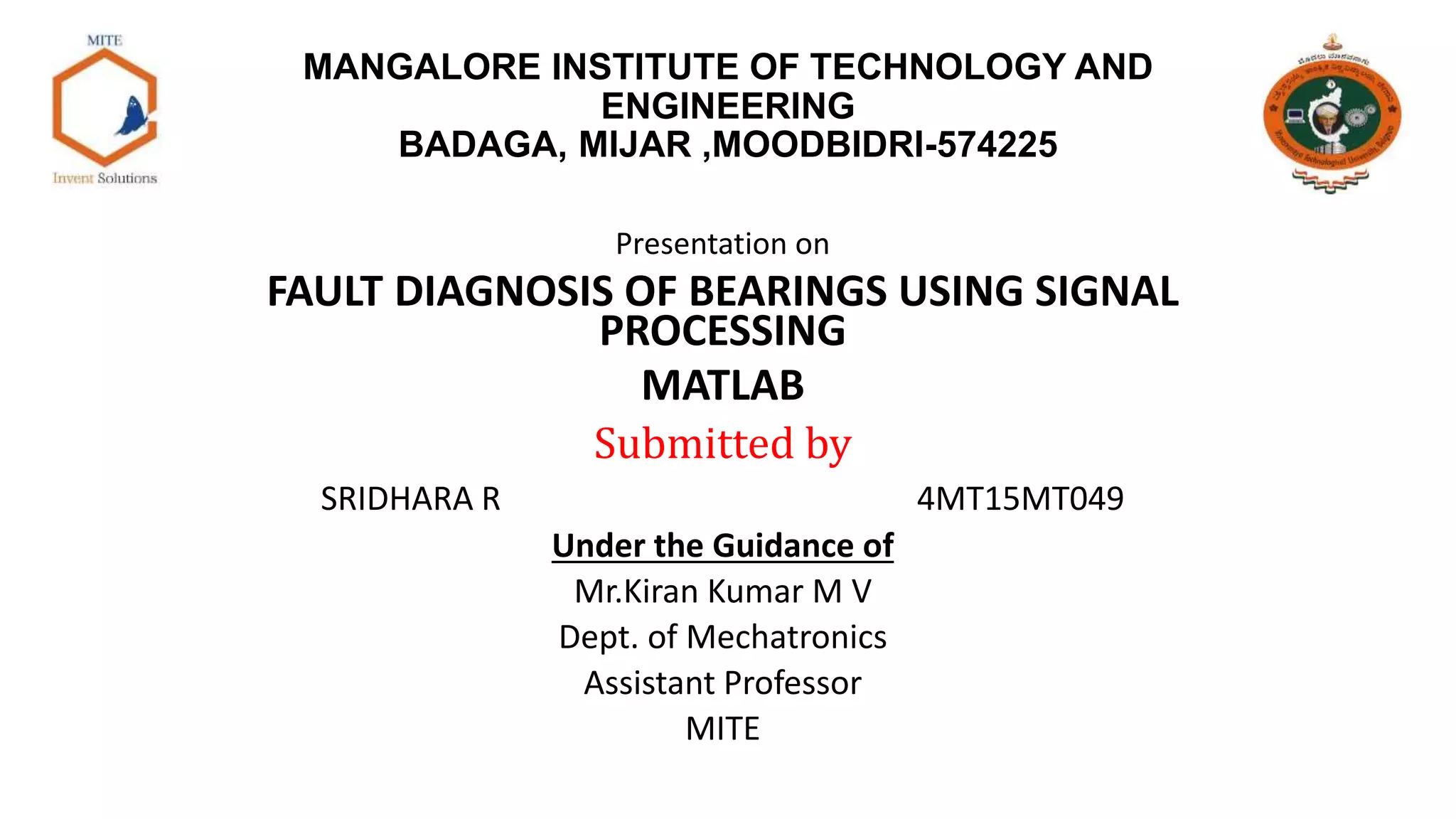 Fault Diagnosis of Ball Bearing using AI kurthosis and Signal