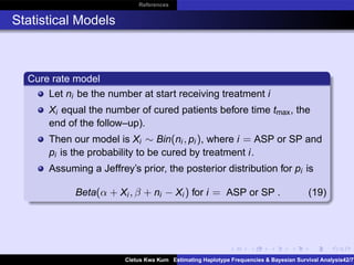 Probability Models for Estimating Haplotype Frequencies and Bayesian ...