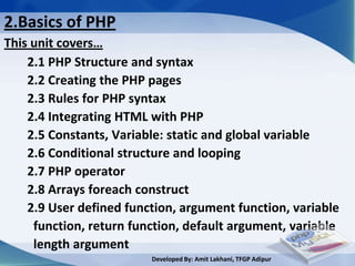 PHP Presentation | PPTX | Internet | Computing