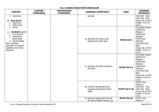 Curriculum Final physical education | PDF