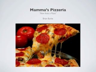 Mamma’s Pizzeria
    “Now thats a Pizza”

       Brian Burke
 