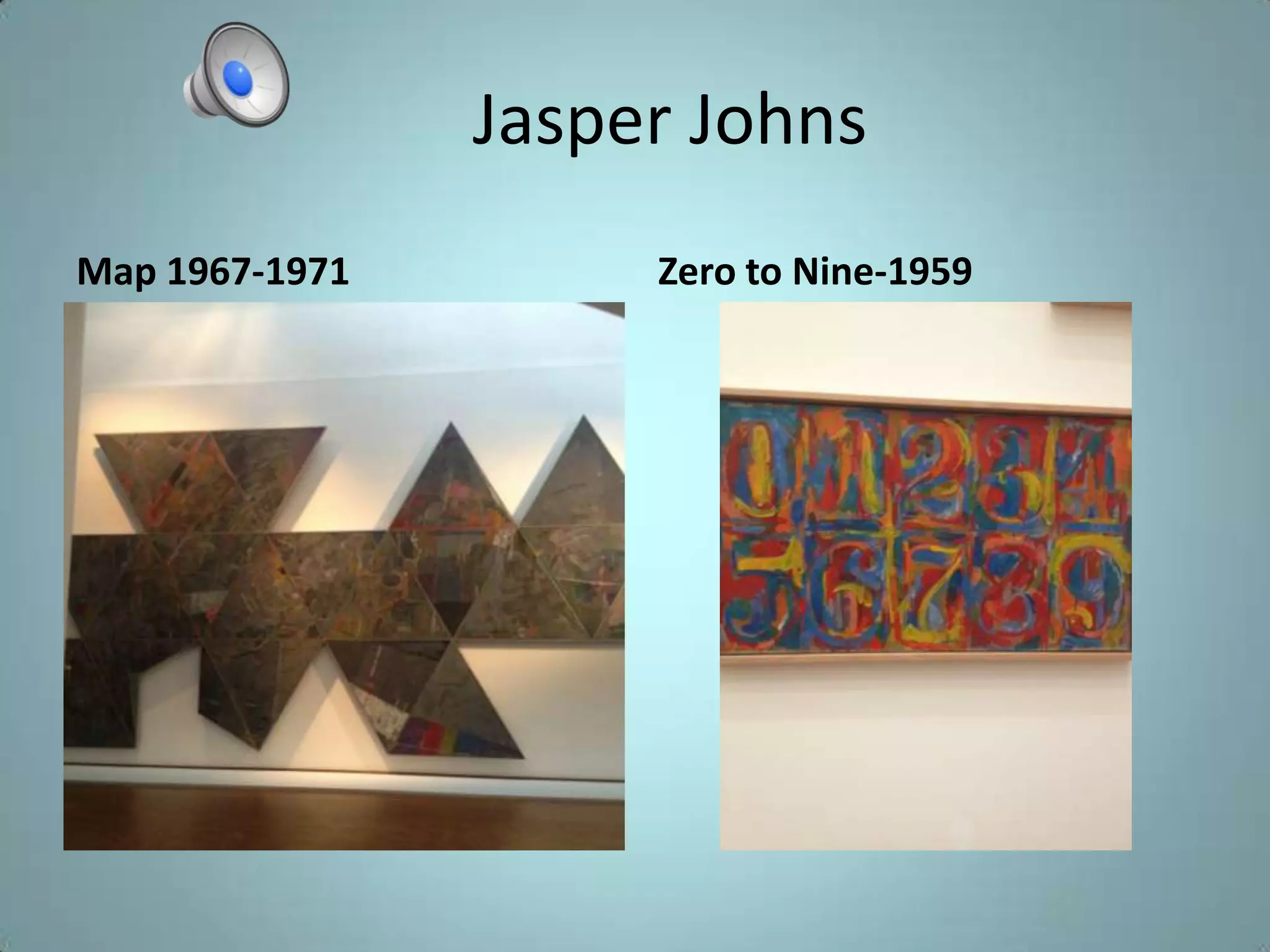 Jasper Johns
Map 1967-1971 Zero to Nine-1959
 