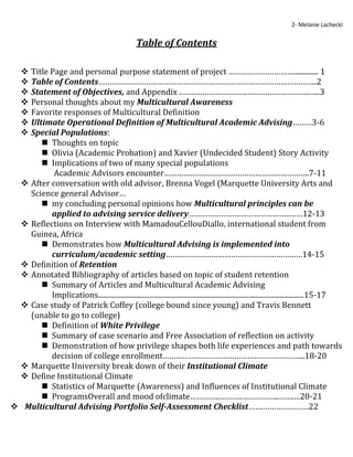Final Multicultural Awareness Portfolio | DOCX