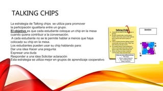 Talking Chip Examples talking chips strategy | PPTX