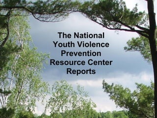 BB
The National
Youth Violence
Prevention
Resource Center
Reports
 