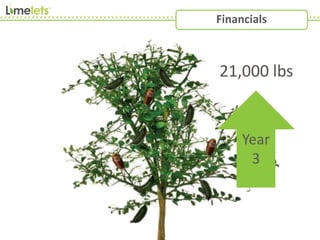 Financials
Year
3
21,000 lbs
 