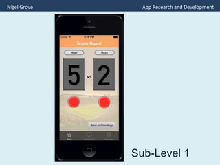 Nigel Grove App Research and Development
Sub-Level 1
 