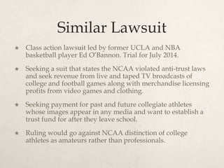 College Athletes Should Be Paid